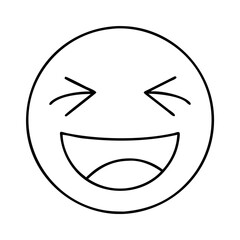 laughter icon, laughter line art - simple line art of laughter, perfect for laughter logos and icons