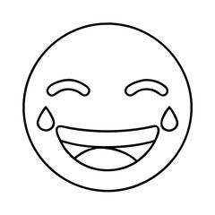 laughter icon, laughter line art - simple line art of laughter, perfect for laughter logos and icons