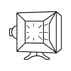 lightbox icon, lightbox line art - simple line art of lightbox, perfect for lightbox logos and icons