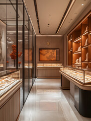Luxury jewelry store interior design