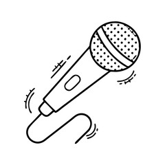 microphone for spoken word icon, microphone for spoken word line art - simple line art of microphone for spoken word, perfect for microphone for spoken word logos and icons