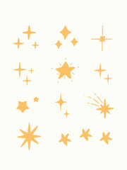 Sparkle Stars Vector – Shiny Glitter Effects for Decorations and Designs