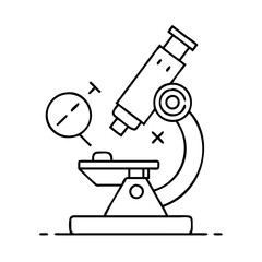 microscope for science teacher icon, microscope for science teacher line art - simple line art of microscope for science teacher, perfect for microscope for science teacher logos and icons