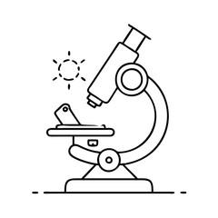 microscope for science teacher icon, microscope for science teacher line art - simple line art of microscope for science teacher, perfect for microscope for science teacher logos and icons