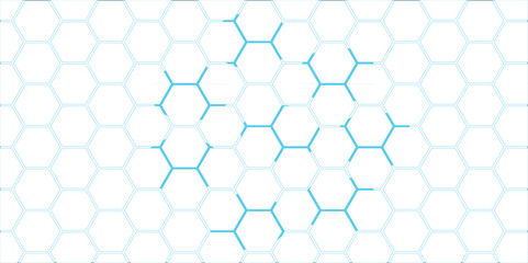 Abstract blue backdrop featuring a seamless hexagonal pattern with a honeycomb texture