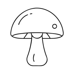 mushroom icon, mushroom line art - simple line art of mushroom, perfect for mushroom logos and icons