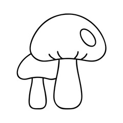 mushroom icon, mushroom line art - simple line art of mushroom, perfect for mushroom logos and icons