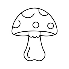 mushroom icon, mushroom line art - simple line art of mushroom, perfect for mushroom logos and icons