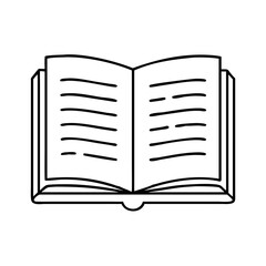 open poetry book icon, open poetry book line art - simple line art of open poetry book, perfect for open poetry book logos and icons
