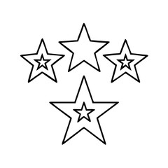 patriotic stars icon, patriotic stars line art - simple line art of patriotic stars, perfect for patriotic stars logos and icons