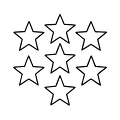 patriotic stars icon, patriotic stars line art - simple line art of patriotic stars, perfect for patriotic stars logos and icons