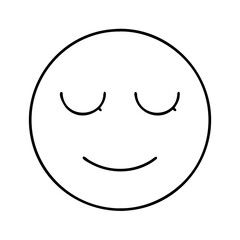 peaceful face emoji icon, peaceful face emoji line art - simple line art of peaceful face emoji, perfect for peaceful face emoji logos and icons