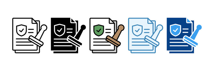 Approved  Icon Set Multiple Style Collection