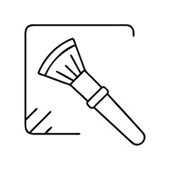 photo editing brush icon, photo editing brush line art - simple line art of photo editing brush, perfect for photo editing brush logos and icons