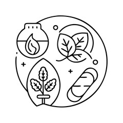 plant based protein icon, plant based protein line art - simple line art of plant based protein, perfect for plant based protein logos and icons