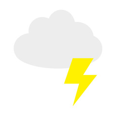 天気予報アイコン：雲と雷 - 雷 - Weather Forecast Icon: Cloud and Lightning - Thunder