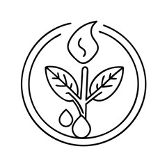 plant based symbol icon, plant based symbol line art - simple line art of plant based symbol, perfect for plant based symbol logos and icons