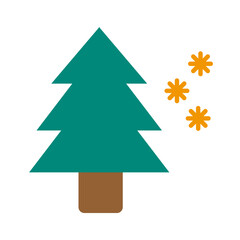 Fototapeta premium 天気予報アイコン：木と花粉 - 花粉 - Weather Forecast Icon: Tree and Pollen - Pollen