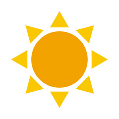 晴れの天気予報アイコン：シンプルな太陽 - Weather Forecast Sunny Icon: Simple Sun