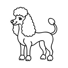 poodle haircut icon, poodle haircut line art - simple line art of poodle haircut, perfect for poodle haircut logos and icons
