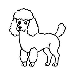 poodle haircut icon, poodle haircut line art - simple line art of poodle haircut, perfect for poodle haircut logos and icons
