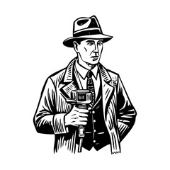 A sketchy style illustration showing reporter