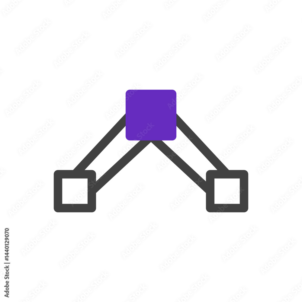 Poster abstracted network connection illustration with interconnected nodes design