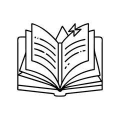 pop up book icon, pop up book line art - simple line art of pop up book, perfect for pop up book logos and icons