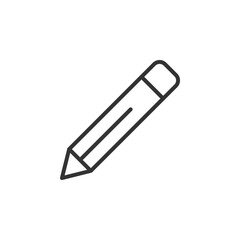 Minimalist Icon of a Pencil Representing Stationery Illustration for Creative and Academic Purposes
