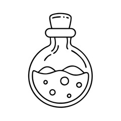 potion vial icon, potion vial line art - simple line art of potion vial, perfect for potion vial logos and icons