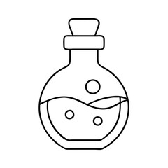 potion vial icon, potion vial line art - simple line art of potion vial, perfect for potion vial logos and icons