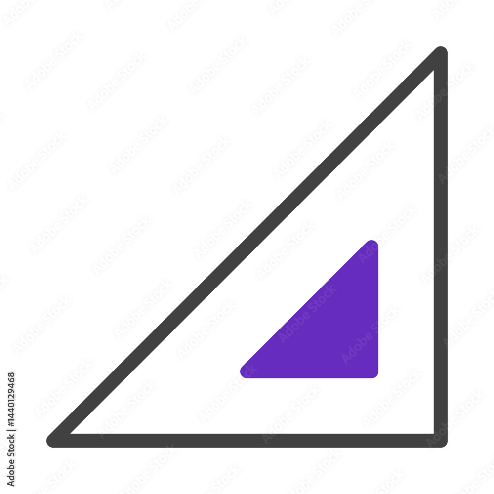 Poster geometric abstraction featuring nested triangles with contrasting color fills