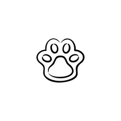Paw icons flat vector design