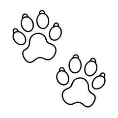 puppy paw prints icon, puppy paw prints line art - simple line art of puppy paw prints, perfect for puppy paw prints logos and icons