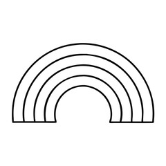 rainbow icon, rainbow line art - simple line art of rainbow, perfect for rainbow logos and icons