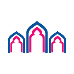 Arabic Arch Windows Collection – Flat Vector Illustration

