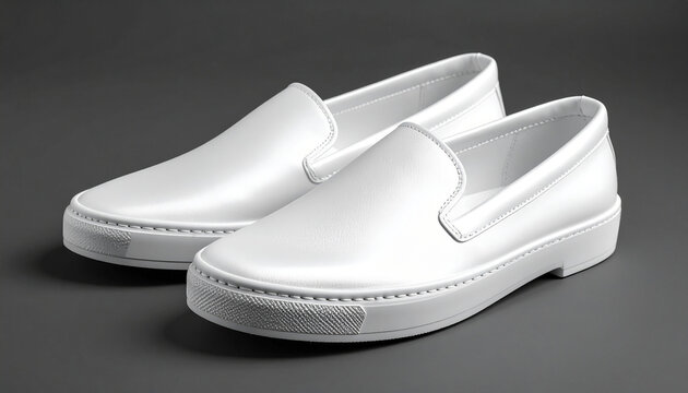 White Korean Beoseon-Inspired Slip-On Shoes