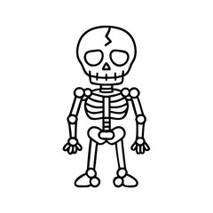 skeleton icon, skeleton line art - simple line art of skeleton, perfect for skeleton logos and icons