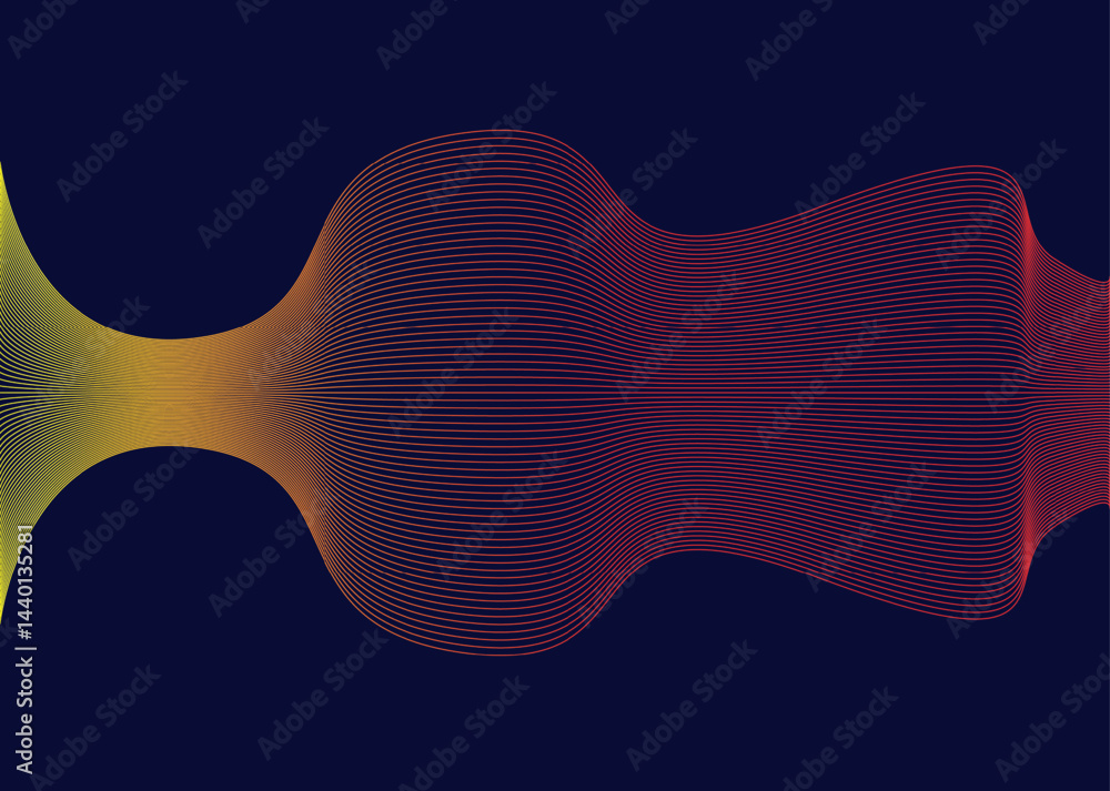 Poster abstract background ribbon line wave, geometric shape line wave background