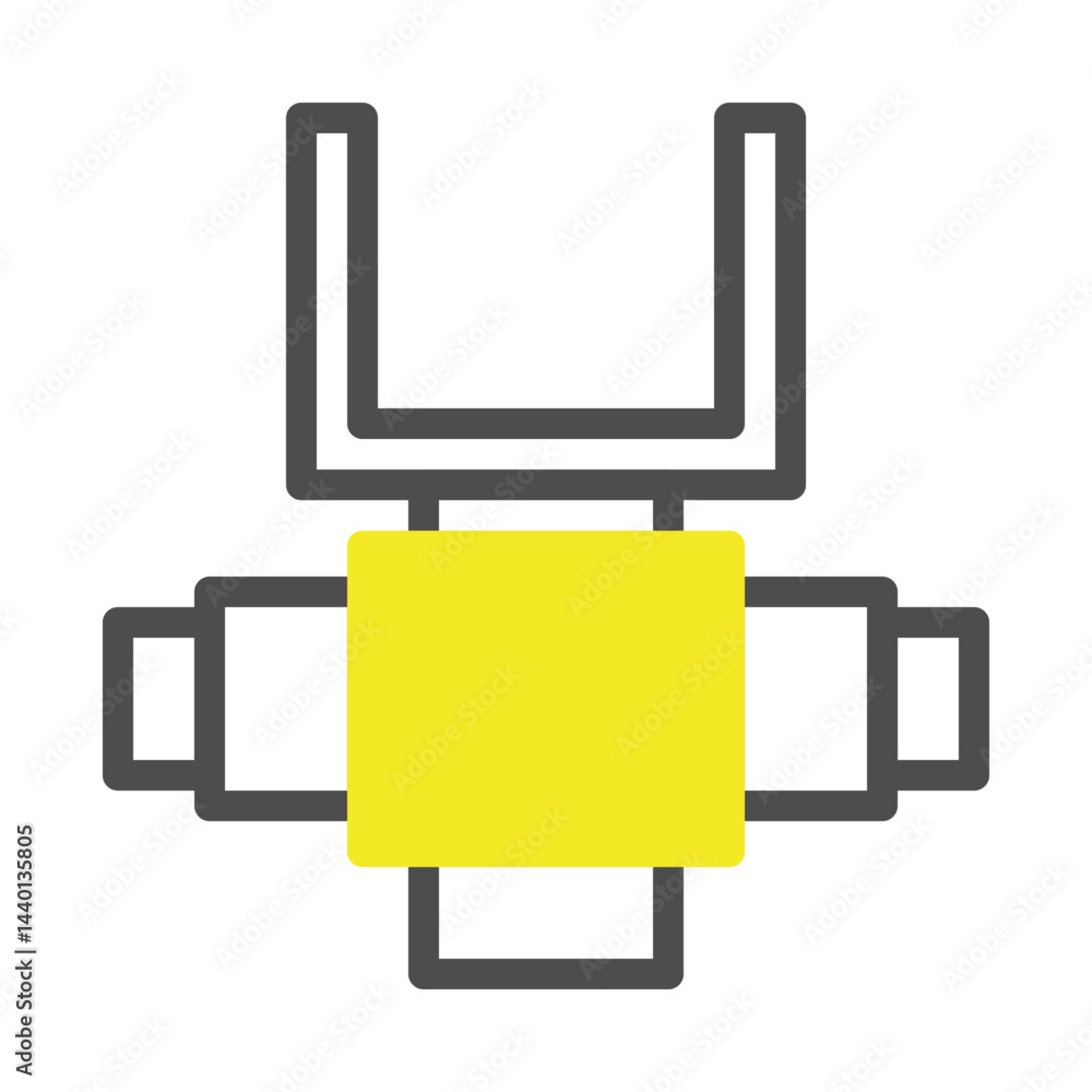 Poster geometric abstraction showcasing symmetrical shape and vibrant color isolation design