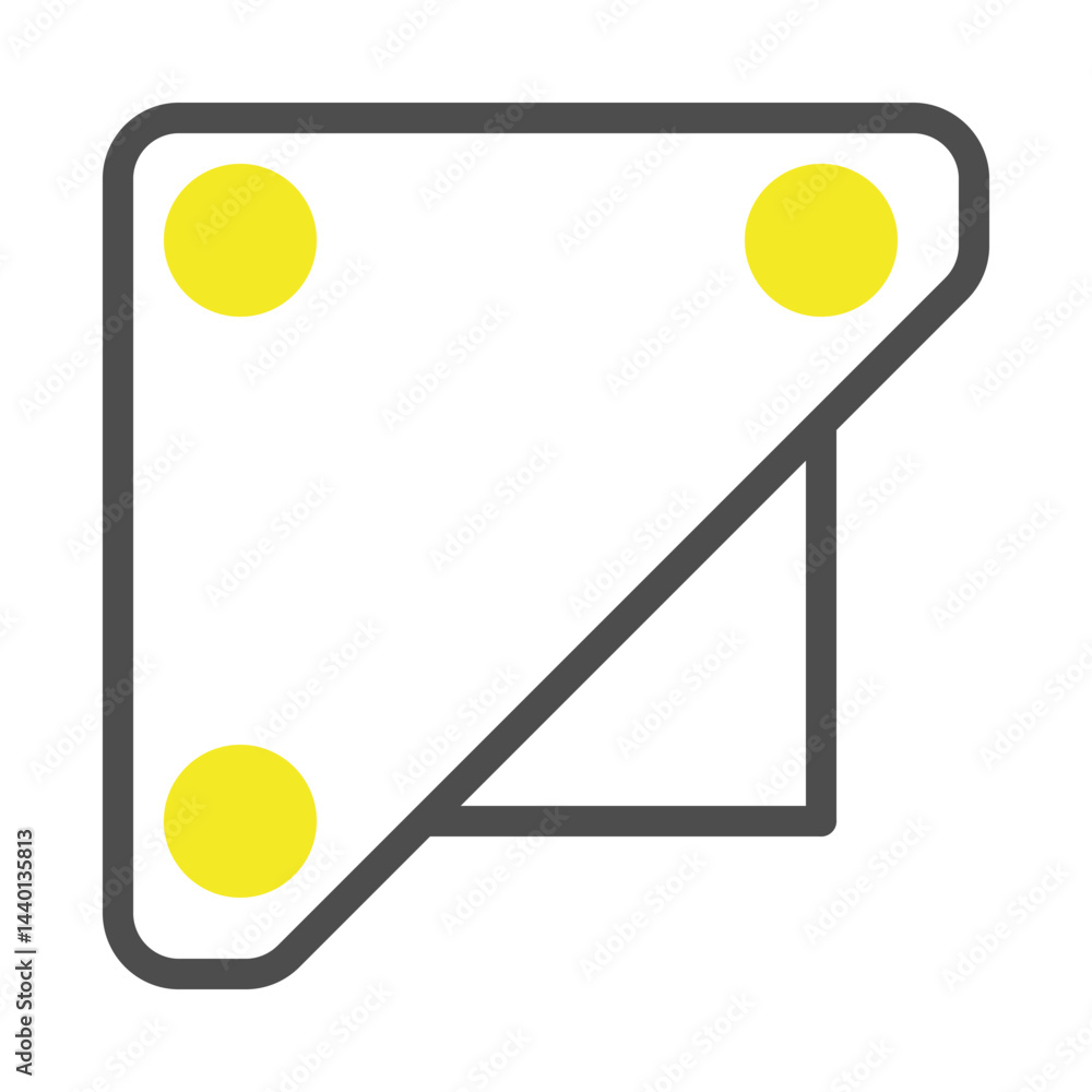 Poster abstract geometrical shape design with yellow circles and lines on white