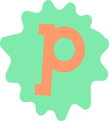 Ransom Letter P Collage Handdrawn Alphabet