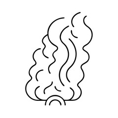 smoke rising icon, smoke rising line art - simple line art of smoke rising, perfect for smoke rising logos and icons