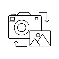 snapshot icon, snapshot line art - simple line art of snapshot, perfect for snapshot logos and icons