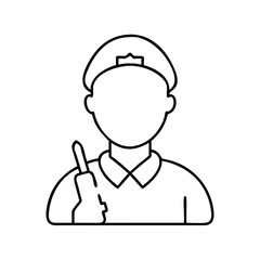 soldier s silhouette icon, soldier s silhouette line art - simple line art of soldier s silhouette, perfect for soldier s silhouette logos and icons