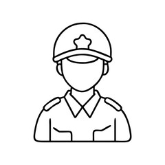 soldier s silhouette icon, soldier s silhouette line art - simple line art of soldier s silhouette, perfect for soldier s silhouette logos and icons