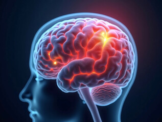 Realistic 3D visualization of brain plaques and tangles forming in a human brain, depicting Alzheimer’s pathology for educational and medical use with detailed scientific accuracy.