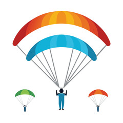 Obraz premium Paraglider set icon isolated on white background