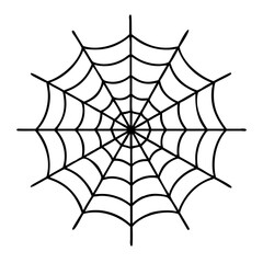 Obraz premium spider web icon, spider web line art - simple line art of spider web, perfect for spider web logos and icons