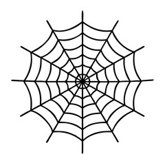 Fototapeta premium spider web icon, spider web line art - simple line art of spider web, perfect for spider web logos and icons